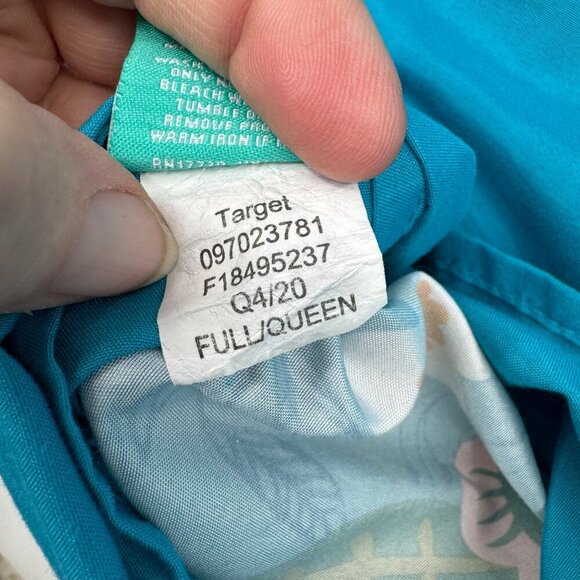 Pillow fort Sham forest Friends pillow sham rabbit bird squirrel teal  single pi - Picture 8 of 9